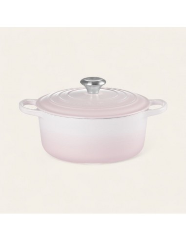 COCOTTE RONDE 24CM FONTE ÉMAILLÉE - Shell pink online